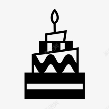 蛋糕面包店生日蛋糕图标图标