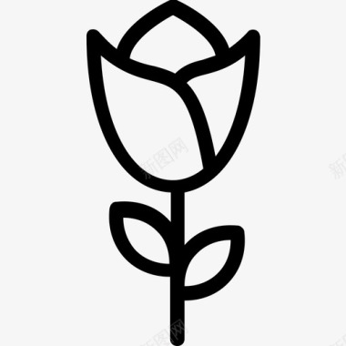 玫瑰花朵红玫瑰图标图标