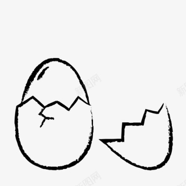 鸡蛋煮熟饮食图标图标