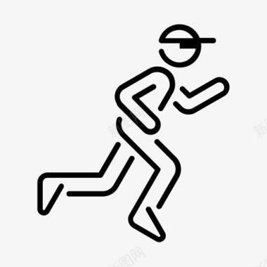 跑步慢跑运动图标图标