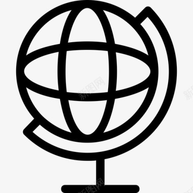 地球仪桌面地球仪教育图标图标