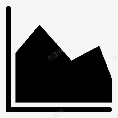 面积图折线图web应用程序图标图标
