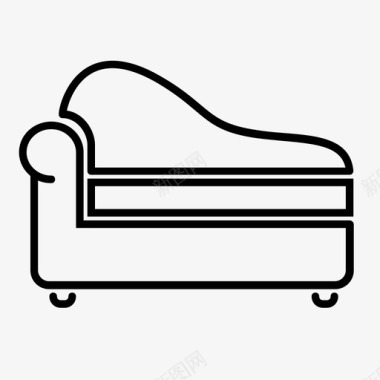 躺椅休息室躺椅床图标图标