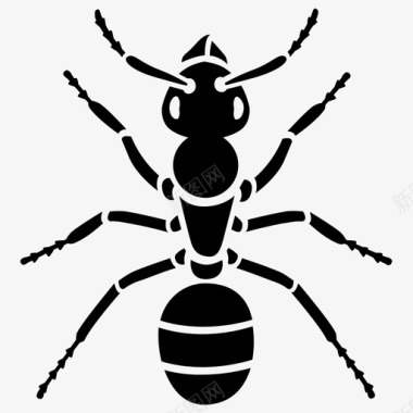 蚂蚁绿色昆虫图标图标
