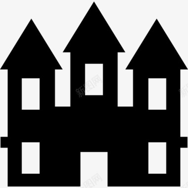 城堡轮廓建筑景点建筑图标图标