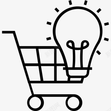 电子商务解决方案创意购物图标图标