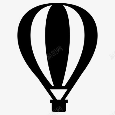 热气球设计图标气球热气球空中旅行图标图标