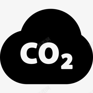 云自然工业内部的二氧化碳图标图标