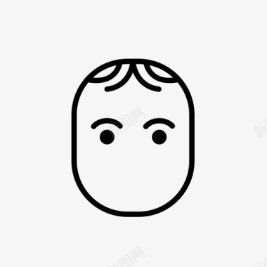 男性泡温泉脸发型男性发型图标图标