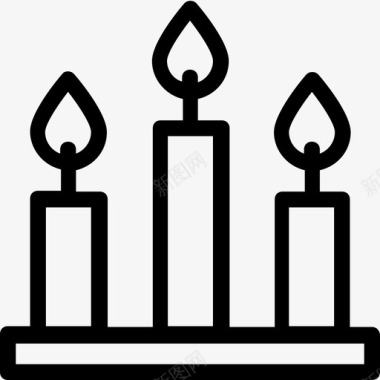 蜡烛烛台烛光图标图标