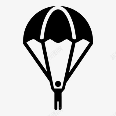 跳伞运动图标图标