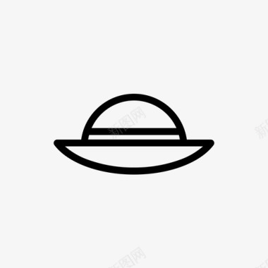帽子沙滩帽图标图标