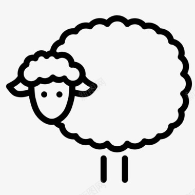 羔羊牛复活节图标图标