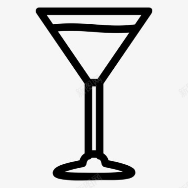 马提尼杯饮料鸡尾酒图标图标