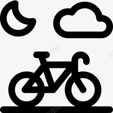 自行车云开车图标图标