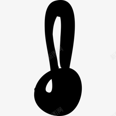 巧克力复活节兔子儿童界面图标图标