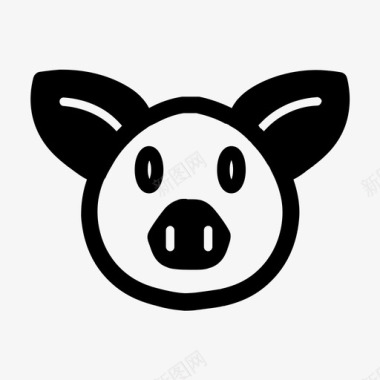 财神猪猪动物肉图标图标