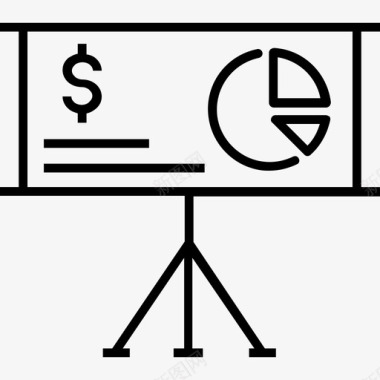 五个饼演示分析饼图图标图标