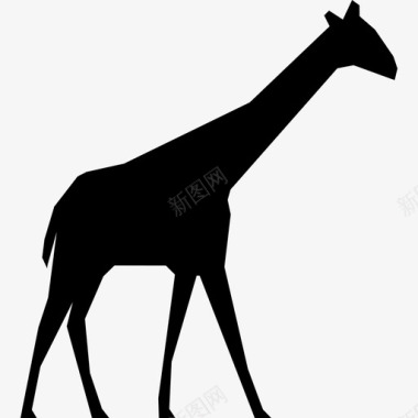 长颈鹿的轮廓动物然后自然图标图标