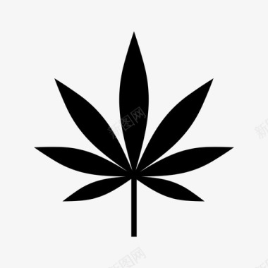 叶大麻大麻叶图标图标