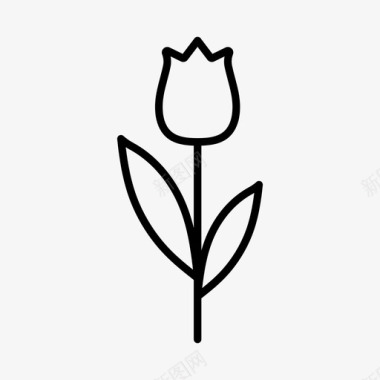 郁金香花花植物图标图标