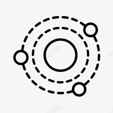 太空机器人轨道太空科学图标图标