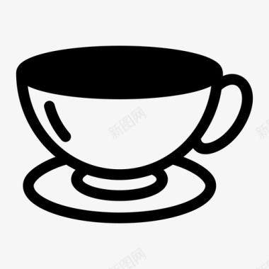 茶杯咖啡玻璃杯图标图标