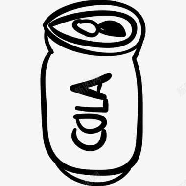 可乐罐食物手工烹饪图标图标