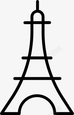 埃菲尔铁塔法国观察图标图标