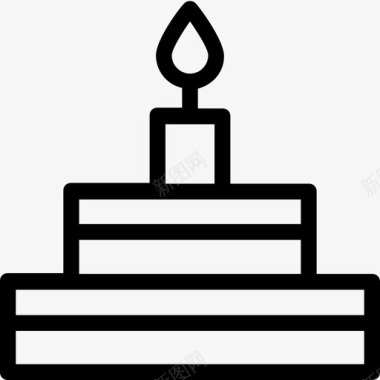 派对蛋糕生日蛋糕蜡烛庆祝图标图标