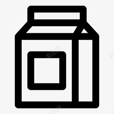 牛奶盒图案图标图标