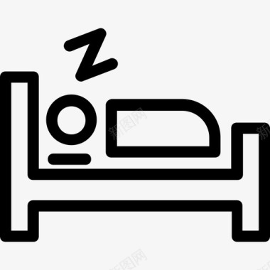睡觉床卧室图标图标
