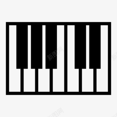 音乐晚会钢琴键盘键音乐图标图标