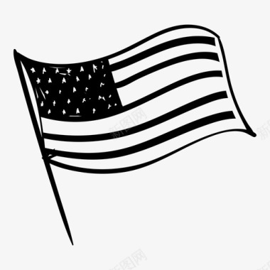 旗帜美国图标图标