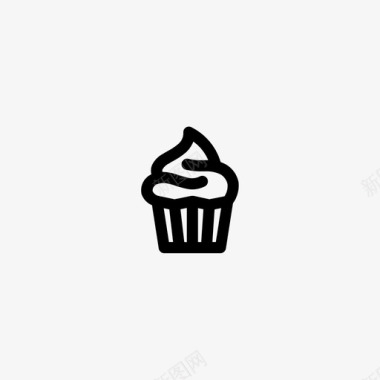 纸杯蛋糕烘焙松饼图标图标