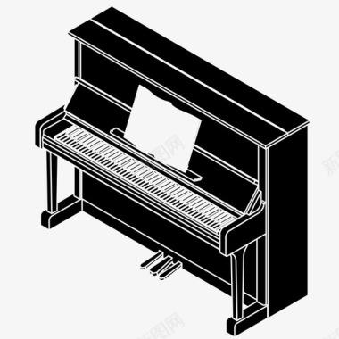 乐器标识钢琴音乐会乐器图标图标