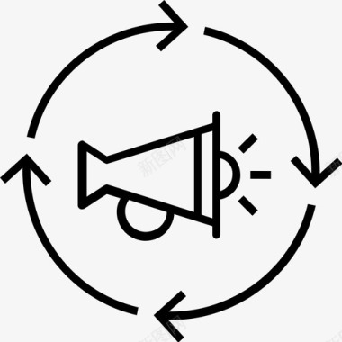 凉鞋广告营销自动化广告扩音器图标图标