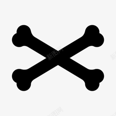 交叉骨海盗骷髅图标图标