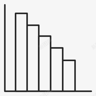 条形矢量图表条形图减少图标图标