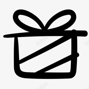 庆祝礼品盒庆祝涂鸦图标图标
