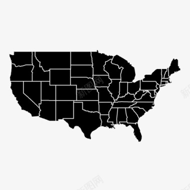 美国边界北方图标图标