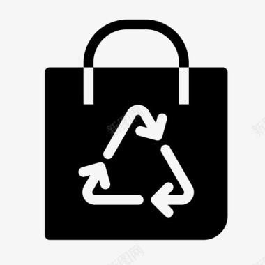 环保标志设计回收袋环保绿色能源图标图标