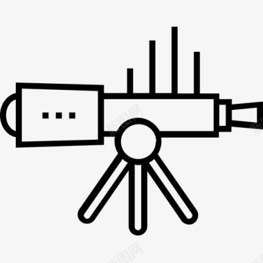 平面设计艺术字望远镜天文学天文馆图标图标
