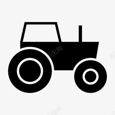 拖拉机农用车汽车图标图标