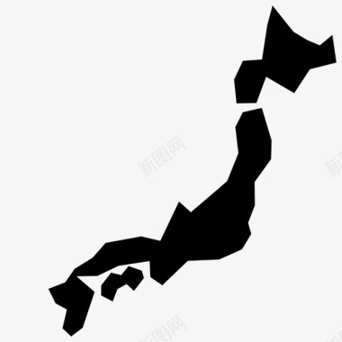 日本地图日本亚洲北海道图标图标