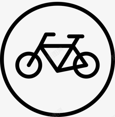 禁止骑自行车标志交通图标图标