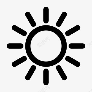 天气气象太阳夏天阳光图标图标