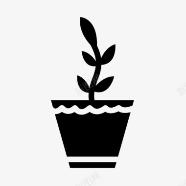 植物生长植物盆栽植物图标图标