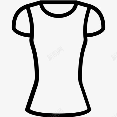 女装t恤印花圆领服装女装图标图标