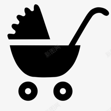 婴儿手推车婴儿车图标